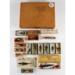 Collection of various lures in makers original boxes to incl 7x WJ Cummins Bishop Auckland