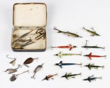 Collection of various early Farlow, Hardy and Wadham lures and baits (19) - selection of Farlow,