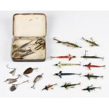 Collection of various early Farlow, Hardy and Wadham lures and baits (19) - selection of Farlow,