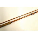 B James & Son London, England Mk IV Carp Fishing Rod - 10ft 2pc split cane with 28.5" onion shaped