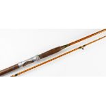 Scarce Hardy Fred Buller fly rod: "The Fred Buller Graphite Drifter" 11ft 3pc -line #7 - turquoise