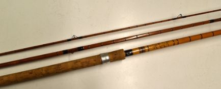 James Aspindales & Sons Redditch "The Windale " whole cane and split cane trotting rod - 11ft 3pc