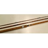 James Aspindales & Sons Redditch "The Windale " whole cane and split cane trotting rod - 11ft 3pc