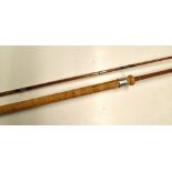 Fine R Chapman & Co, Ware Herts "The Peter Stone Ledgerstrike" coarse rod - 10ft 2pc split cane, red