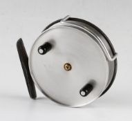 Hardy Bros "The Triumph" alloy centre pin reel - 4"dia, smooth alloy foot, retaining much of the