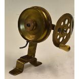 Early Prototype Whisking brass thread line reel - a wonderful contraption and runs well - come on in