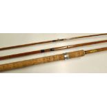 Fine Rodrill London Barbel/Avon coarse rod - 11ft 3pc split cane, with clear agate lined butt and