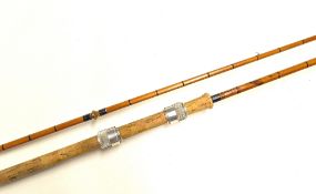 Interesting C Farlow & Co Ltd Avon Rod - "The Heywood No.2" 9ft 6in 2pc split cane rod with agate