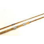 Interesting C Farlow & Co Ltd Avon Rod - "The Heywood No.2" 9ft 6in 2pc split cane rod with agate