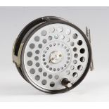 Hardy St John Salmon alloy reel: 4" dia, 2 screw drum release latch, smooth alloy foot retaining