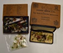 Alex Martin Parachute Fishing Flies - a large collection contained in 2x Hardy Bros card boxes and