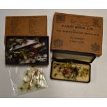 Alex Martin Parachute Fishing Flies - a large collection contained in 2x Hardy Bros card boxes and