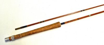 J.S Sharpe Ltd Aberdeen made for Farlow fly rod - Wilson International 8ft 3in 2pc fly rod, line 5-