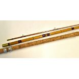Unnamed Spanish Reed and spliced split cane float rod - 14ft 3pc with Spanish reed butt (62"),
