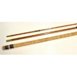 R Chapman & Co Ware Herts split cane coarse casting rod - Modell 500 De Luxe 2pc with detachable