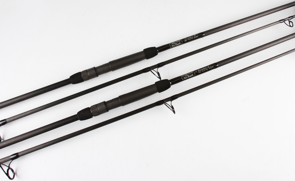 Fine pair of Alan Riddell Custom Built Ballista "Evolution II" carbon carp rods - 12ft 2pc 2.75lbs