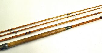 Hardy's Alnwick salmon split cane fly rod - "The Wye -Steel Centre" 12ft 6in 3pc palakona with 2x