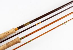 Fine Hardy Alnwick and Falcon Redditch trout fly rods (2) - Hardy Jet 9ft 2pc hollow glass, line 5/