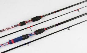 2x Fine Alan Riddell Custom Made Zoga Shitenno brook spinning rods - "Zpin" 7ft 6in 2pc wt 10-40gms;