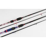 2x Fine Alan Riddell Custom Made Zoga Shitenno brook spinning rods - "Zpin" 7ft 6in 2pc wt 10-40gms;