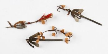 Early Fishing Lures (3) - Early Hendryx US Pat "American Spinning" bait stamped Pat Aug -10- 1886