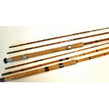 2x Avon River Rods - Murdoch Avon Queen Whole/Split Cane Float Rod - 11ft, 3 piece float rod, cork