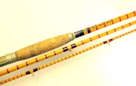 Split Cane Salmon Fly Rod: "Salar Supreme" 15ft 3pc. #10. Bridge guides, lined butt and tip, wrapped