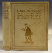 Walton, Izaak - Signed De Luxe edition "The Compleat Angler" with illustrations in colour by James