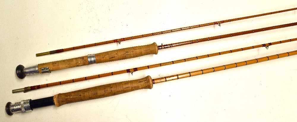Hardy and Aspindales fly rods (2) - Hardy The Perfection 9ft 6in 2pc steel centre split cane with