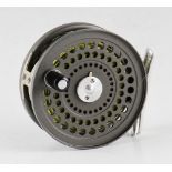 Orvis CFO 5 alloy bar stock trout fly reel - Made in England by Hardy - 3.25" dia, black handle,