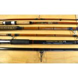 ABU Atlantic 405 9ft 2pc Glass Fibre Boat Rod with very clean 27.5" cork handle (VG): and good