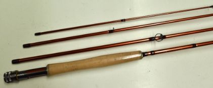 Fine Roger Beale purpose built high module carbon fly rod - 10ft 5in 4pc, line 3/4 #, with 2x fuji