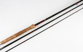 Bruce and Walker hand built Hexagraph Century fly rod -11ft 3in 3pc line 4-6#, handle soiled