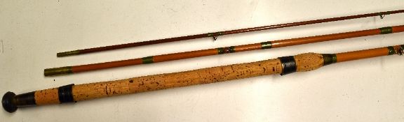 Fine Hardy unnamed Surestrike Match style whole cane and green heart rod - 11ft 3pc with whole