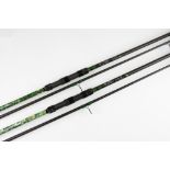 Fine Pair of Alan Riddell Custom Built Evoke IV Carp, Pike rods - 12ft 2pc 3lbTC - with Fuji line