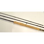 Fine Bruce and Walker Hand Built carbon salmon fly rod - S/T/Salmon D.H 11ft 3in 3pc, line 7-9DT,