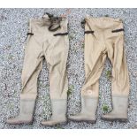 2x Pairs of Snowbee Chest waders: to incl size 10 and size 7 (G)