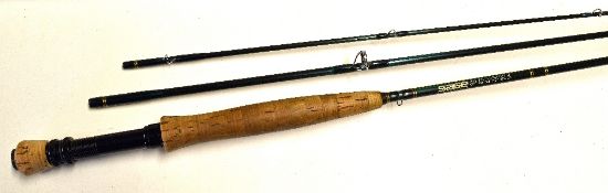 Sage Graphite IV fly rod - SP Durascrim 9ft 3pc line 8#, 2x agate line guides, dark blue/black screw