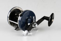 c.1970s ABU Ambassadeur 8500 Fishing Reel in blue with chrome frame, marked 740600, with counter