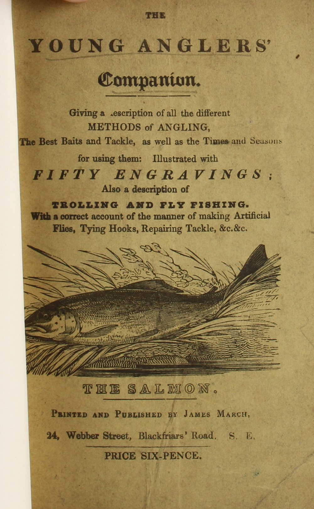 "The Young Anglers' Companion" published by James March, 24 Webber Str., London circa 1830, - Image 2 of 2