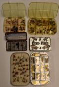 5x Various Early Fly Boxes - to include Richard Wheatley, 2x celluloid examples, The "Smithson"