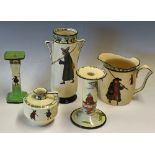 Royal Doulton Series Ware Fishing Ceramics - 4x interesting Izaak Walton Series Ware incl large