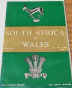 1964 South Africa v Wales Rugby Programme: Magazine style issue on the British pattern for this