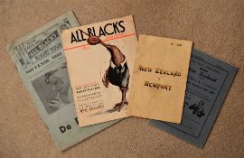 1935 New Zealand All Blacks Rugby Package (4): Includes two large format booklets: B M Turner's 52