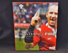 2005 Wales rugby Grand Slam, Signed Book 'Breathing Fire': Special Limited Edition 'Team Wales'