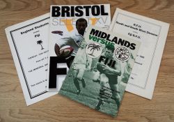 1982 & 1998, Fiji in the UK Rugby Programmes (4): Fiji v S & SW of England (Redruth), v Midlands (