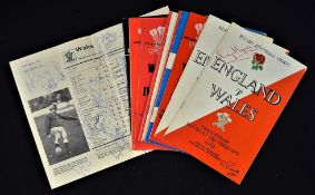 1970-1979 Wales Rugby Programmes, some signed, from 'Special Occasions' (14): England v Wales