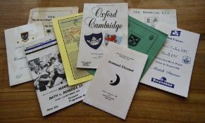 Rugby Menus and Miscellanea: Dinner Menus from Newport Saracens (1990); St Peter's, Cardiff (