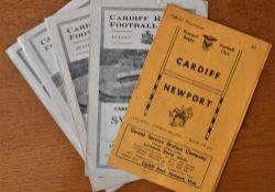 October 1950s Cardiff Rugby Programmes: All from that month - in 1954 home to Swansea & Neath; in