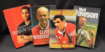 England RWC Winners Signed Book Selection, (4): The autographed autobiographies of Sir Clive